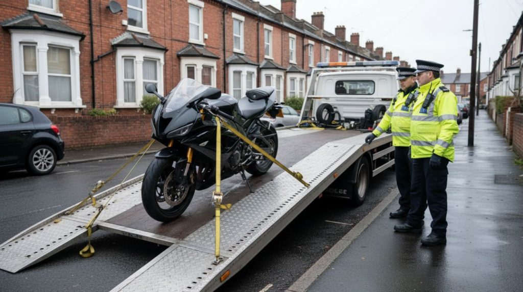 angleterre la police peut saisir une moto sans avertissement