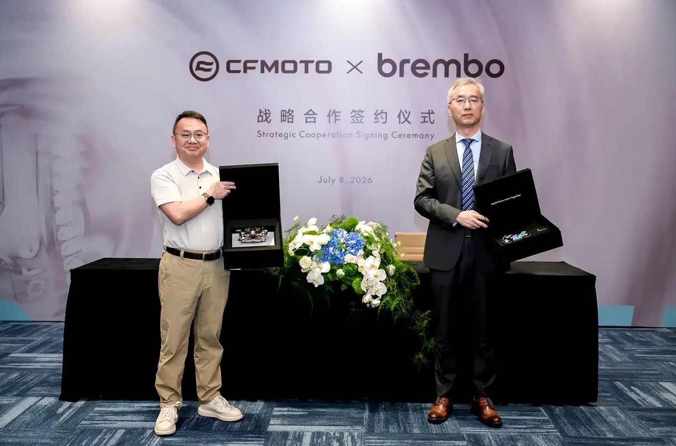 cfmoto et brembo officialisent un partenariat stratégique sur le freinage